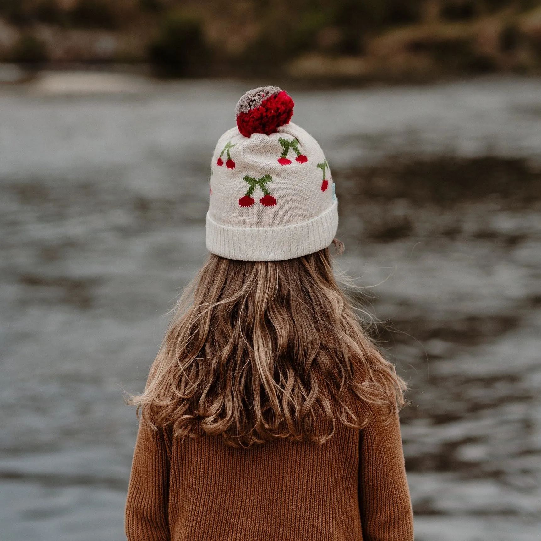 Acorn Kids: Cherry Beanie Oatmeal Red Green