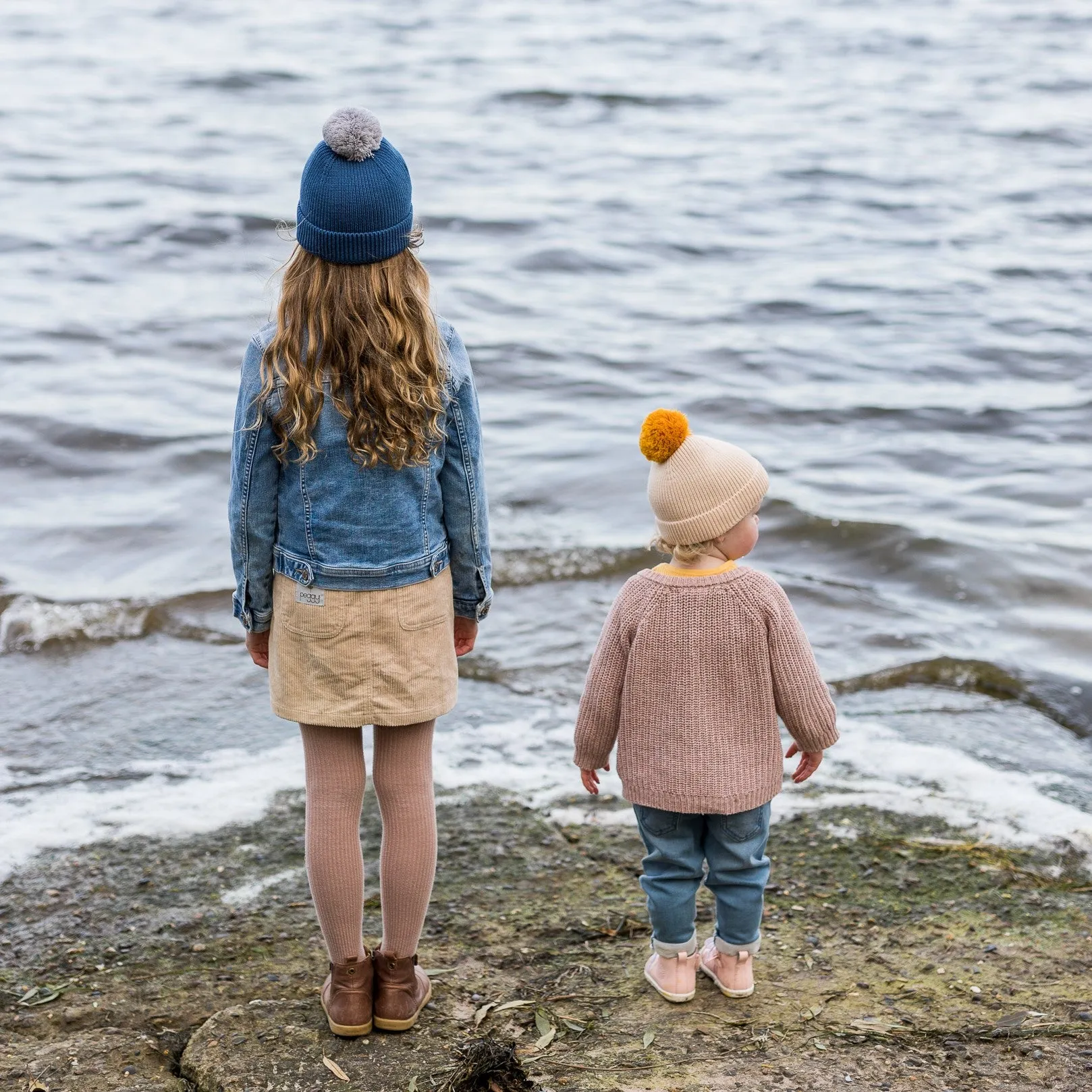 Acorn Kids: Oslo Merino Ribbed Beanie Cream and Mustard