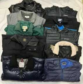 Adidas, Nike, Starter, REI, Ecko, Nautica, Gerry, Esprit, Levi's, CK, Moncler, Eddie Bauer Puffer Jacket 30 Pieces