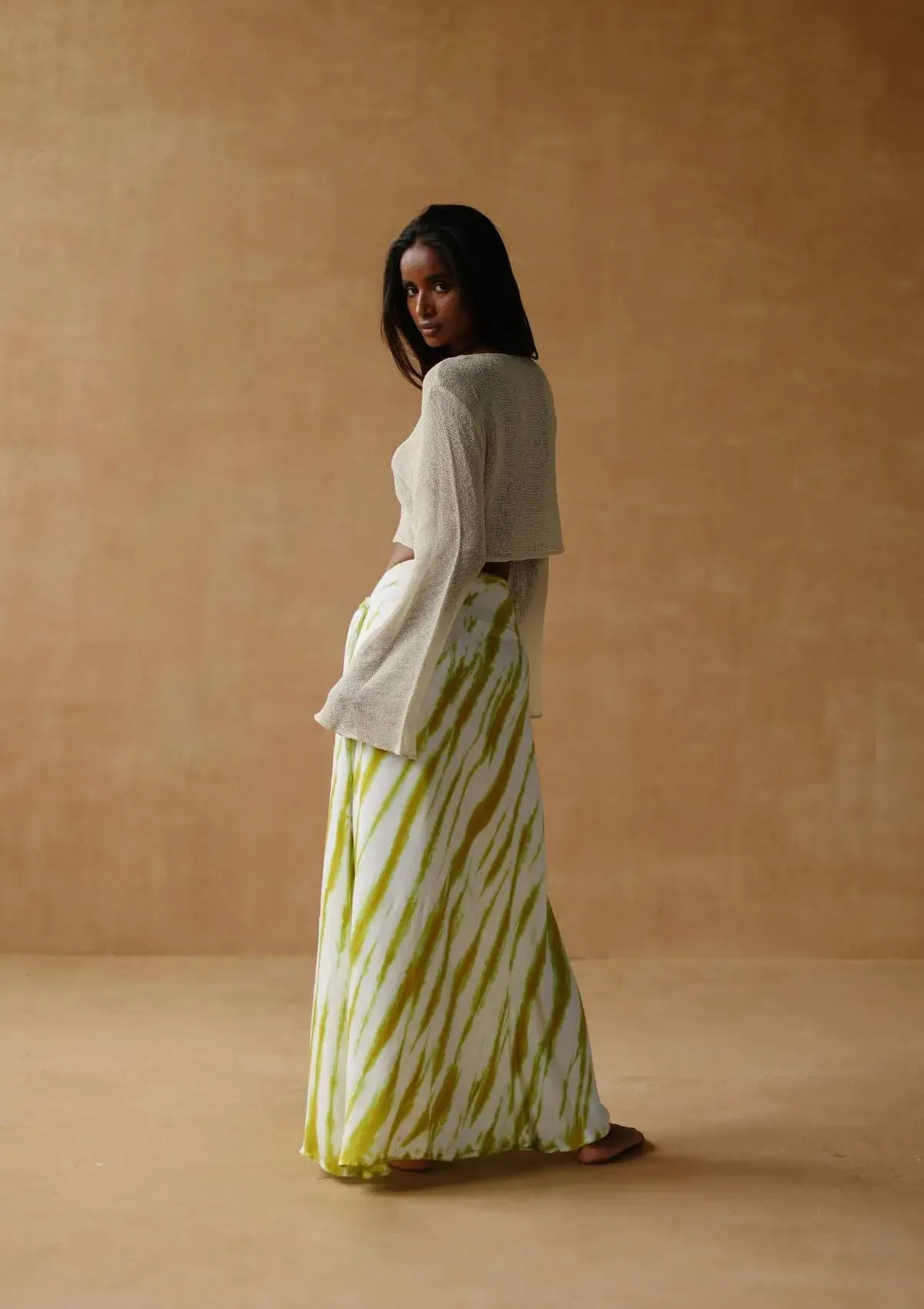 ALAIA WRAP SKIRT - ACCACIA LEAF