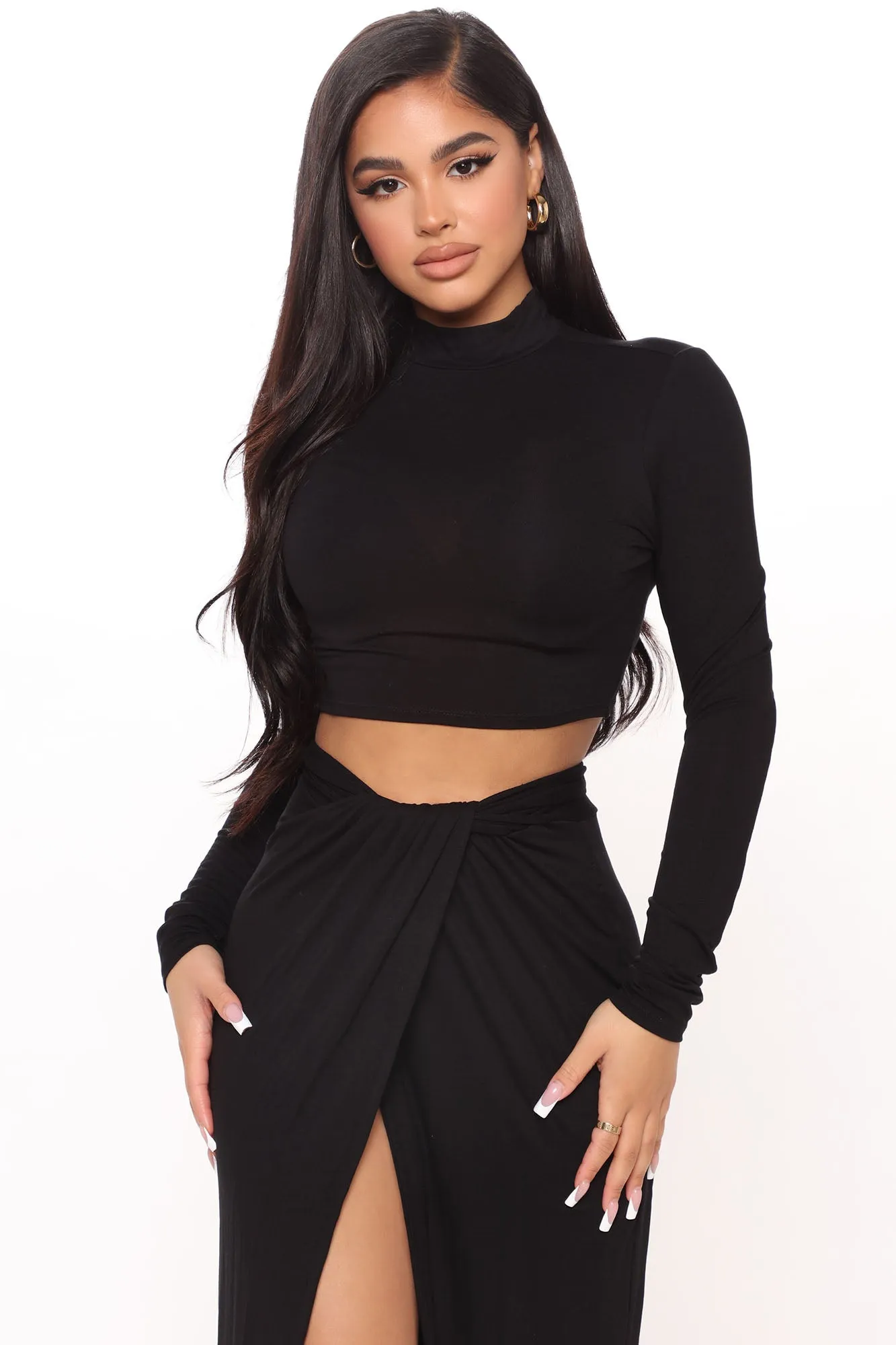 Always Extra Maxi Skirt Set - Black