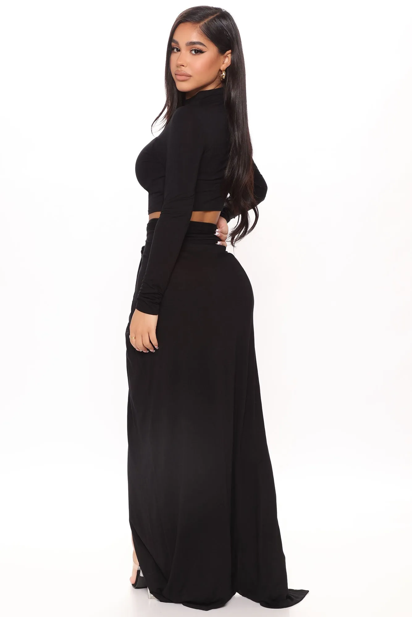 Always Extra Maxi Skirt Set - Black