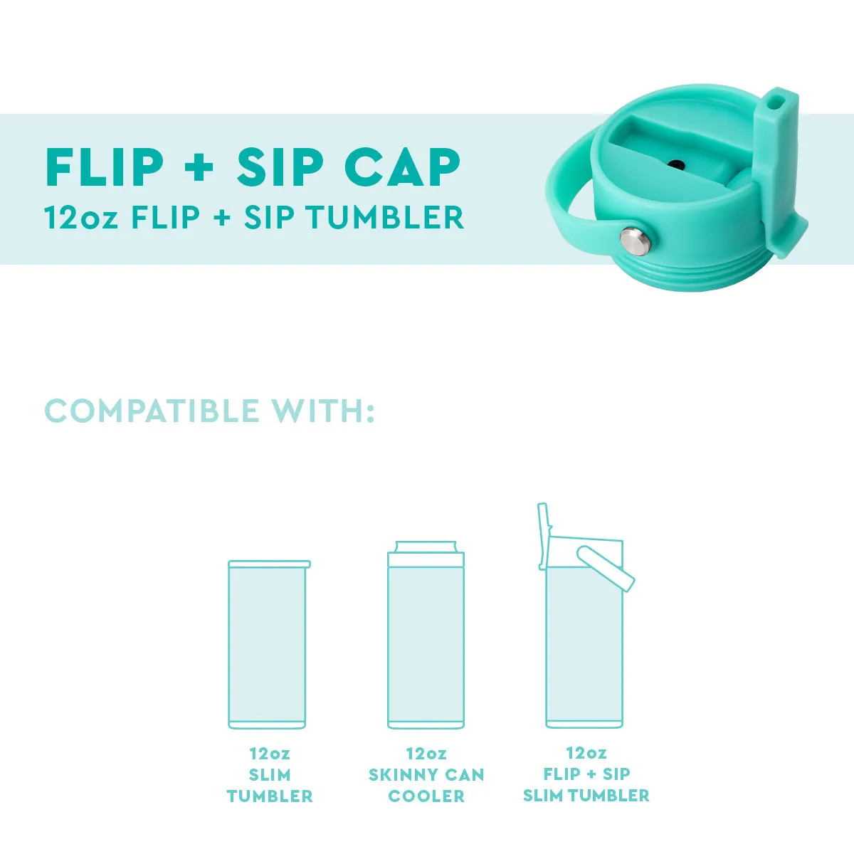 Aqua Flip   Sip Cap 12oz Slim Tumbler