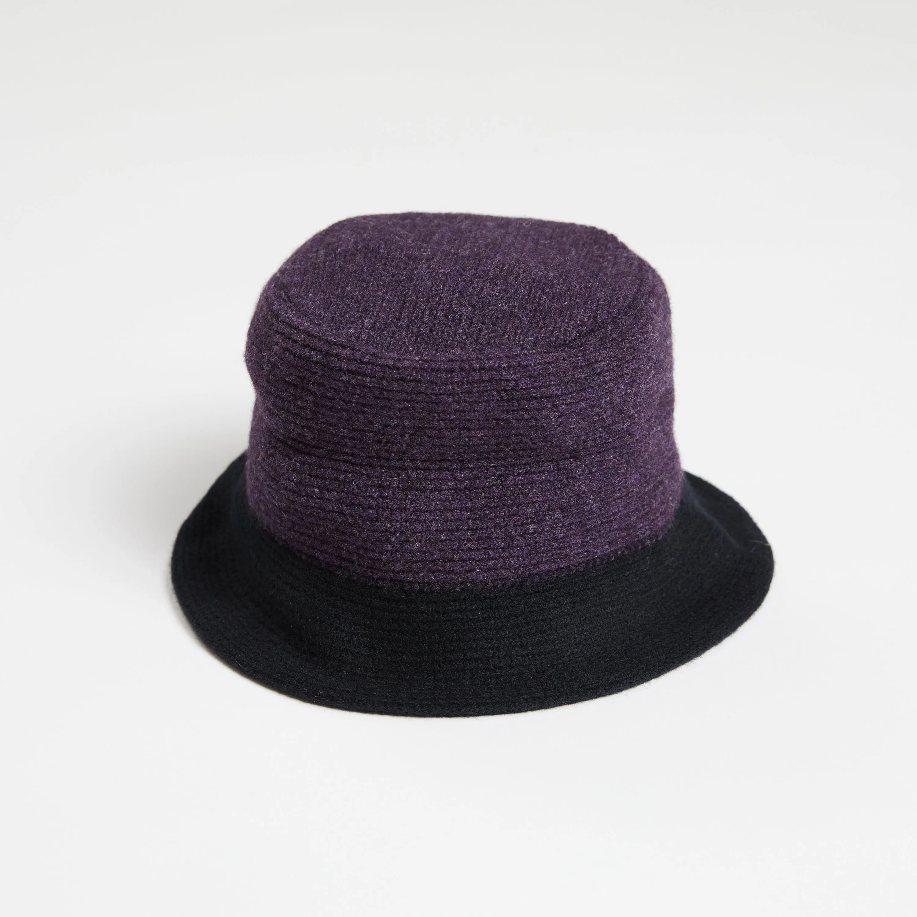 Aye Knit Bucket Hat - 2Tone Black Elderberry