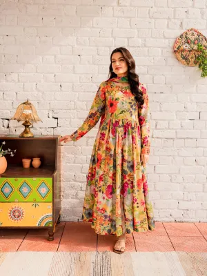 Baroque 3 PC Embroidered Suit BA-124