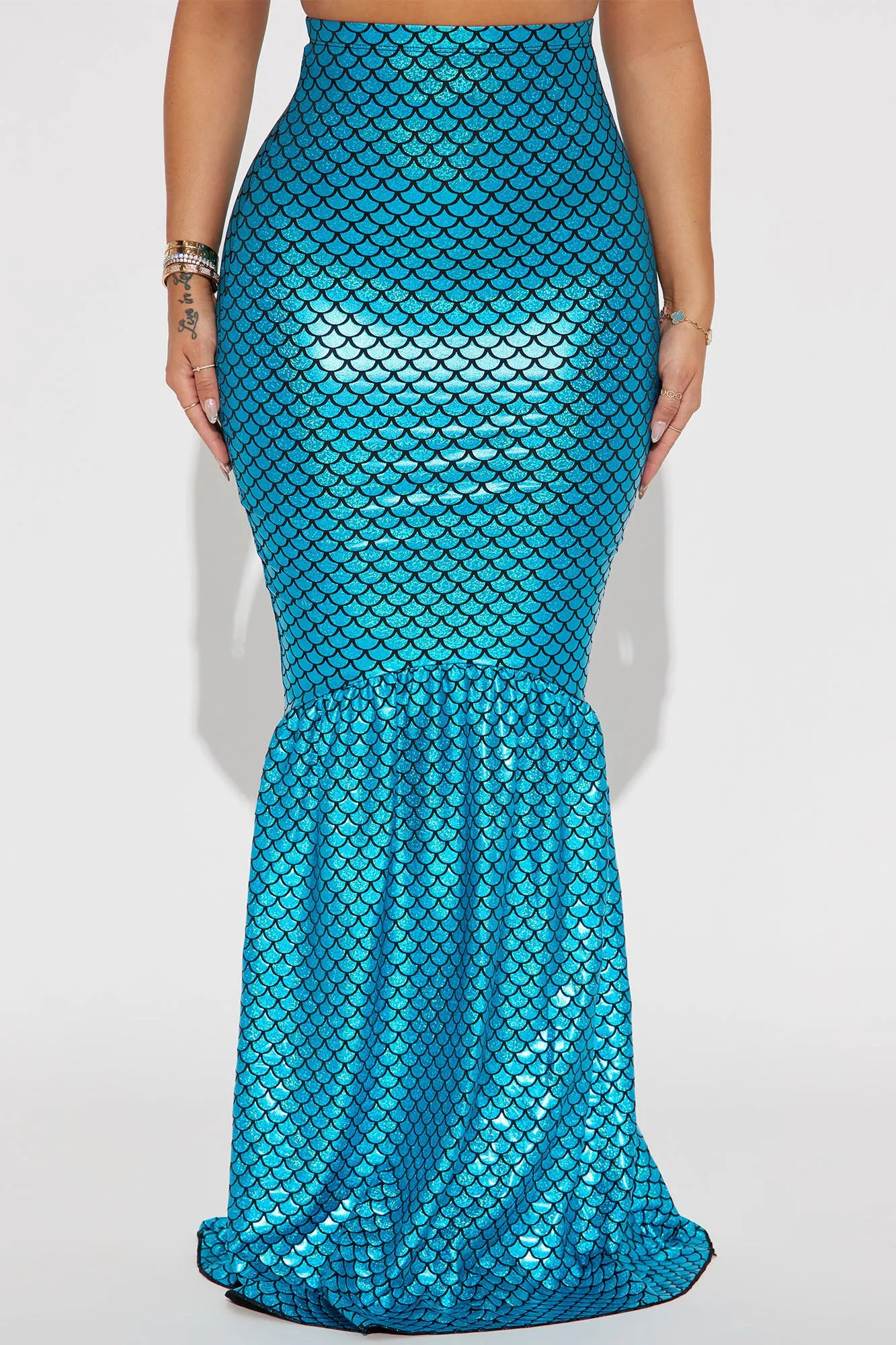 Beautiful Sea Creature Mermaid Skirt Costume Starter - Turquoise