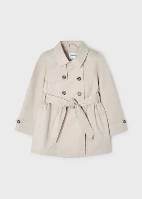 Beige raincoat for girl