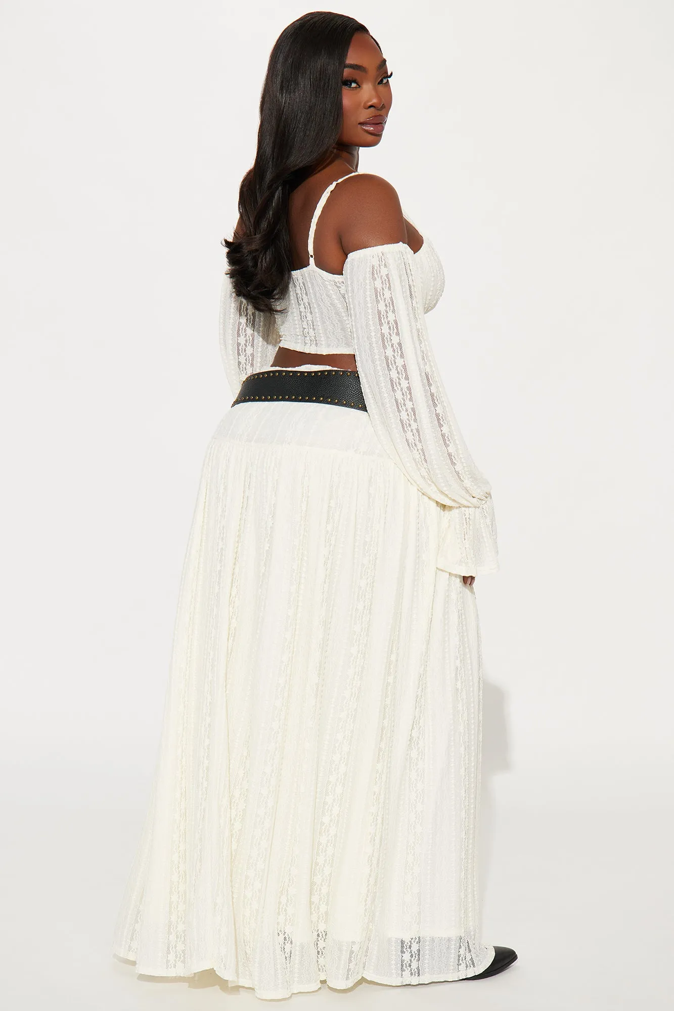 Bella Jean Lace Maxi Skirt Set - Cream