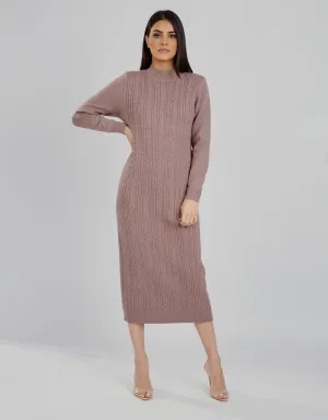 Cable Knitted Dress