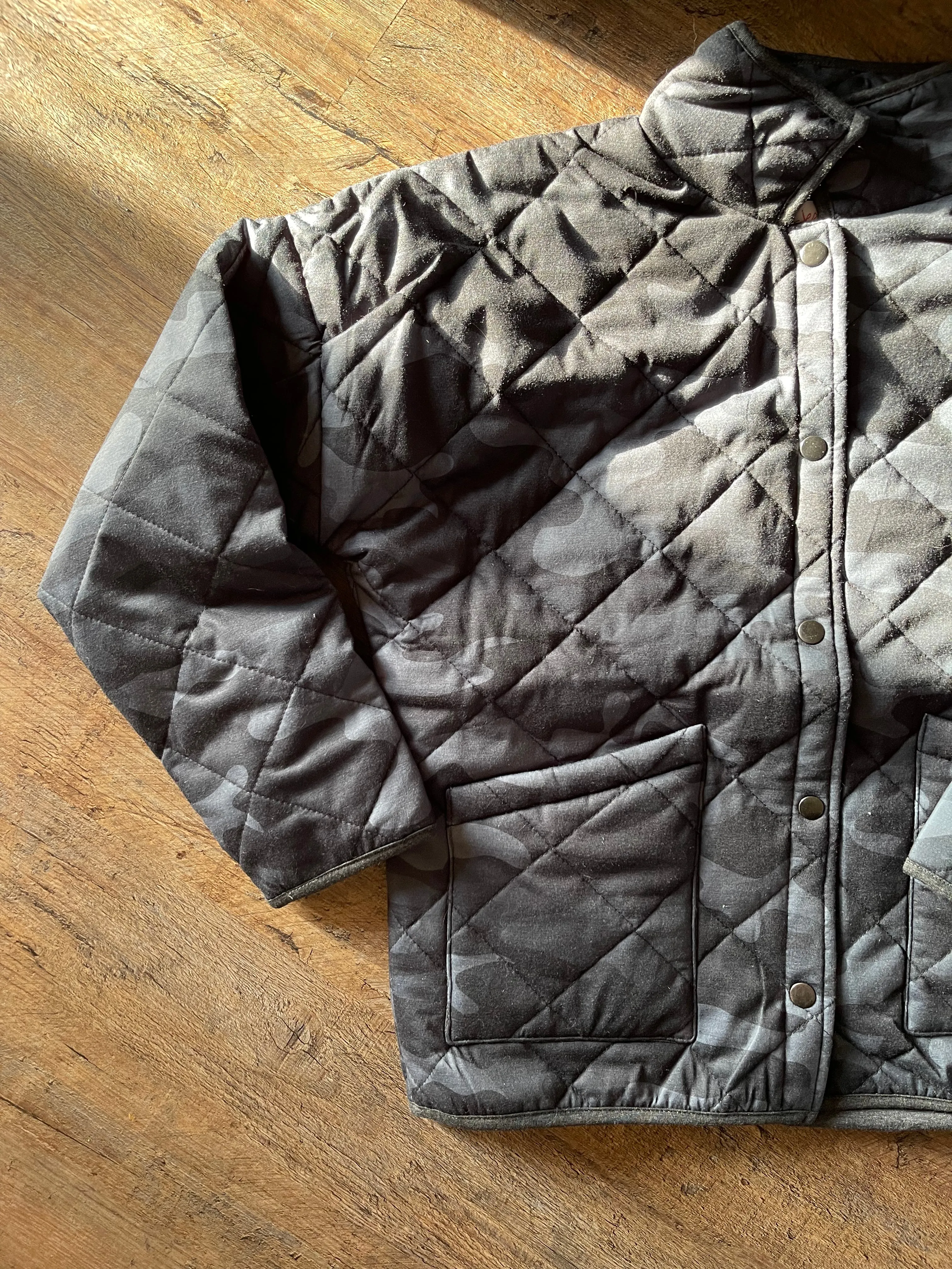 Camo print puffer jacket