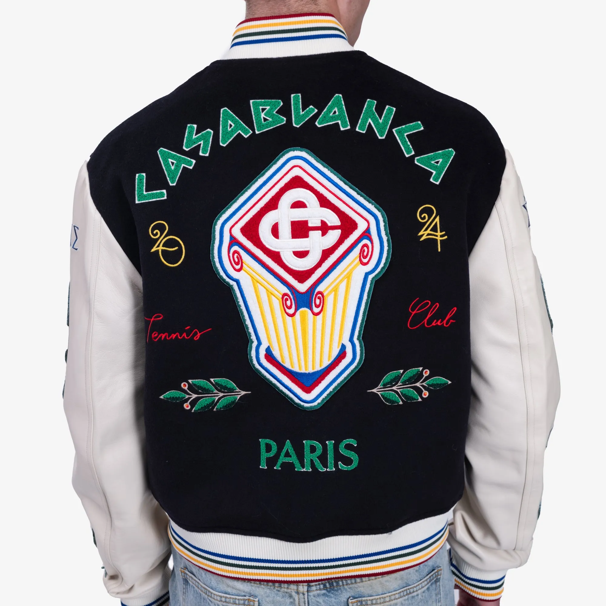 Chenille Patchwork Bomber Jacket