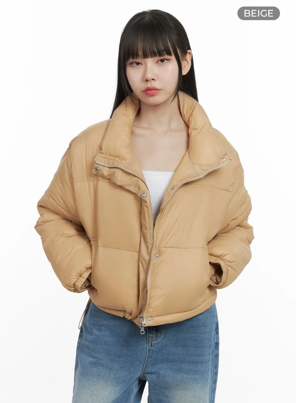 Chic Nylon Crop Puffer Jacket OO401