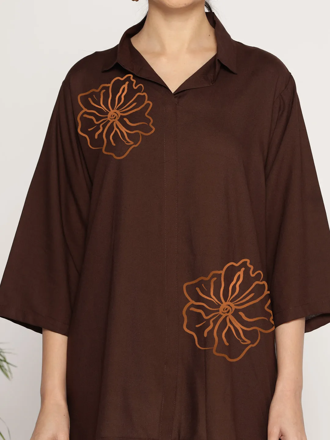 Coffee Rayon ShirtTop - Lueur