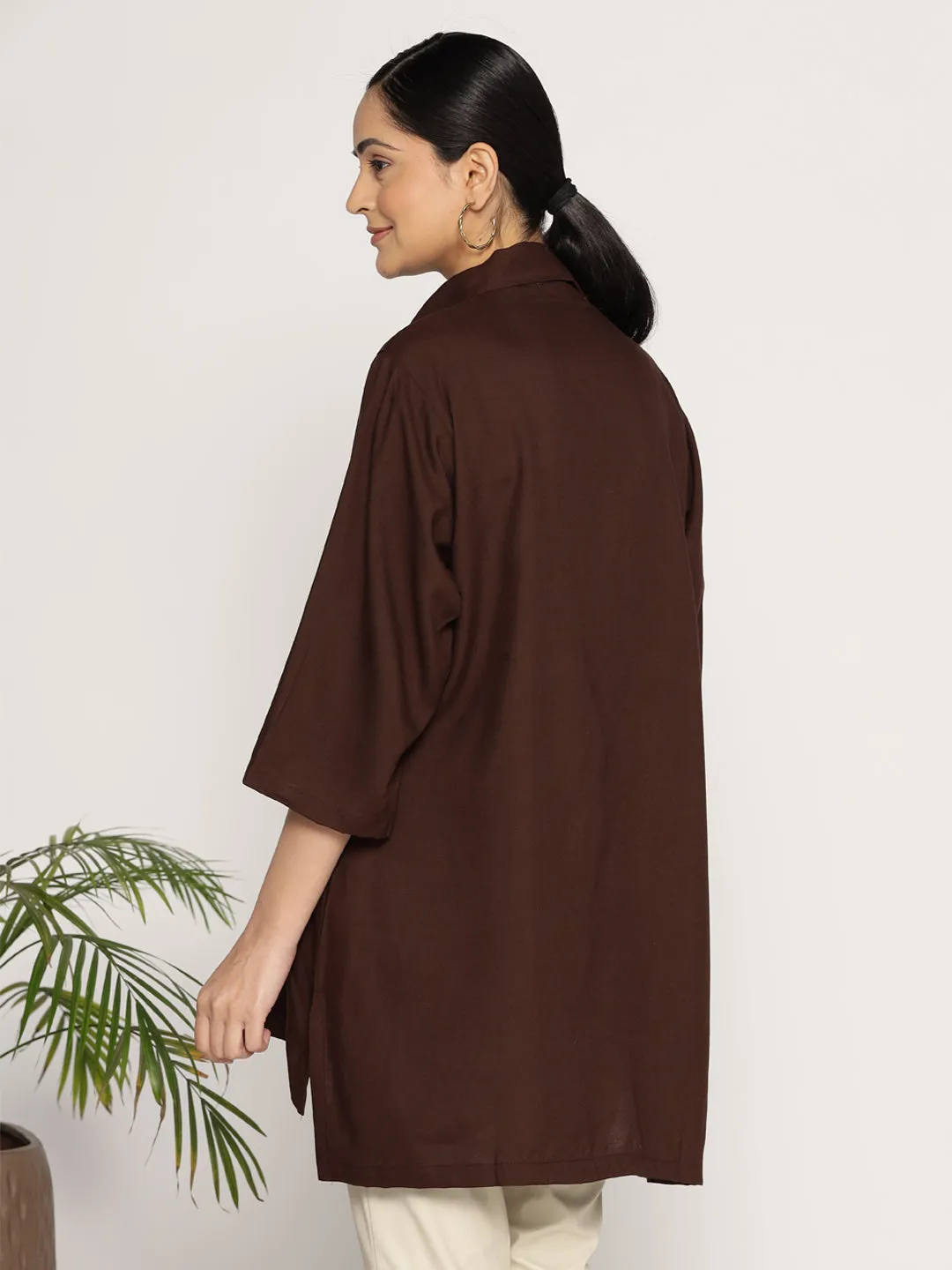 Coffee Rayon ShirtTop - Lueur