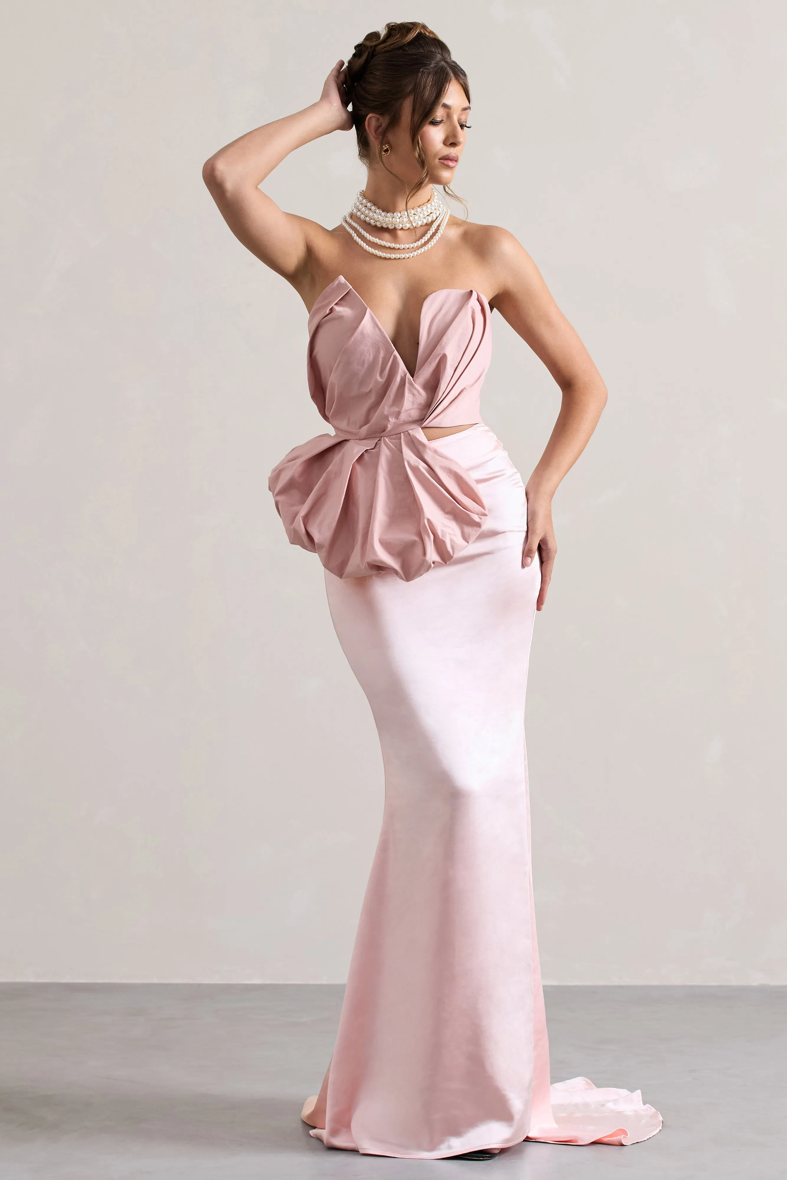 Couture | Pink Satin Maxi Skirt