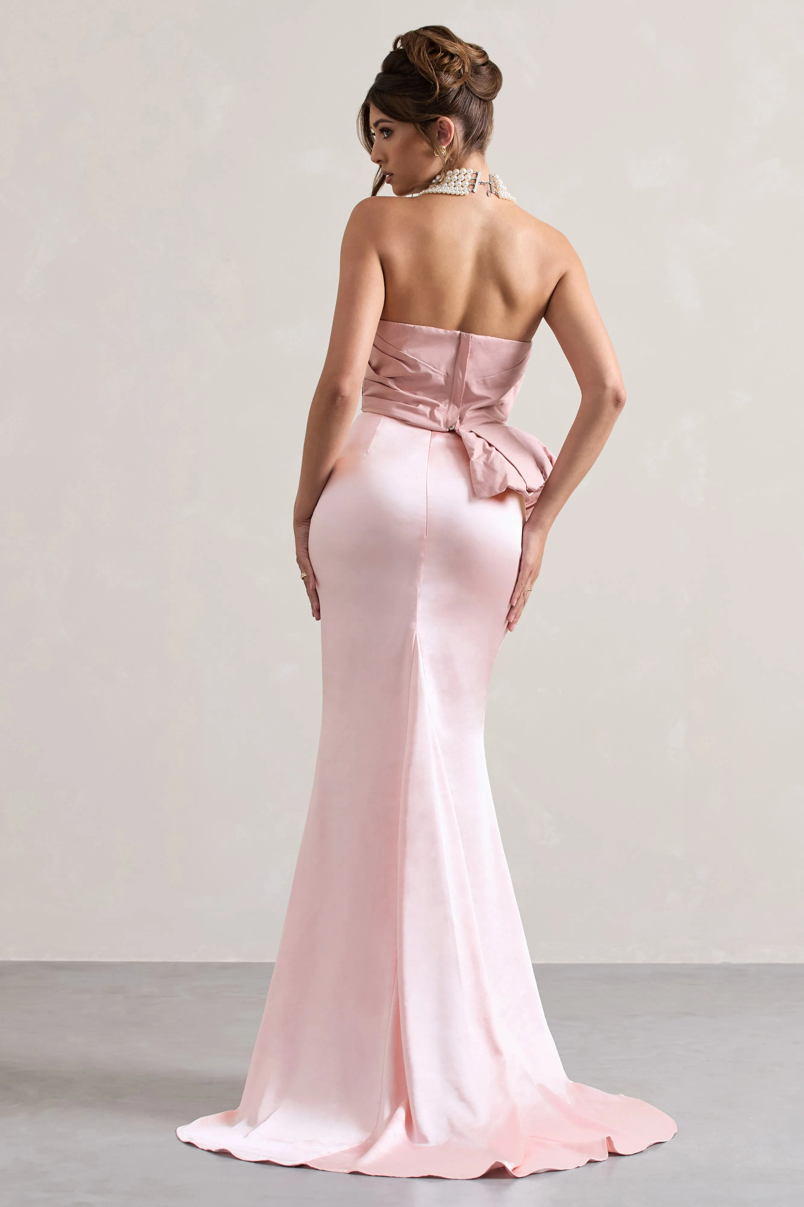 Couture | Pink Satin Maxi Skirt