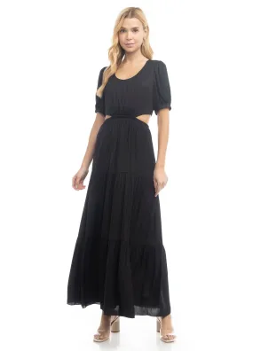 Cut Out Black Maxi Dress