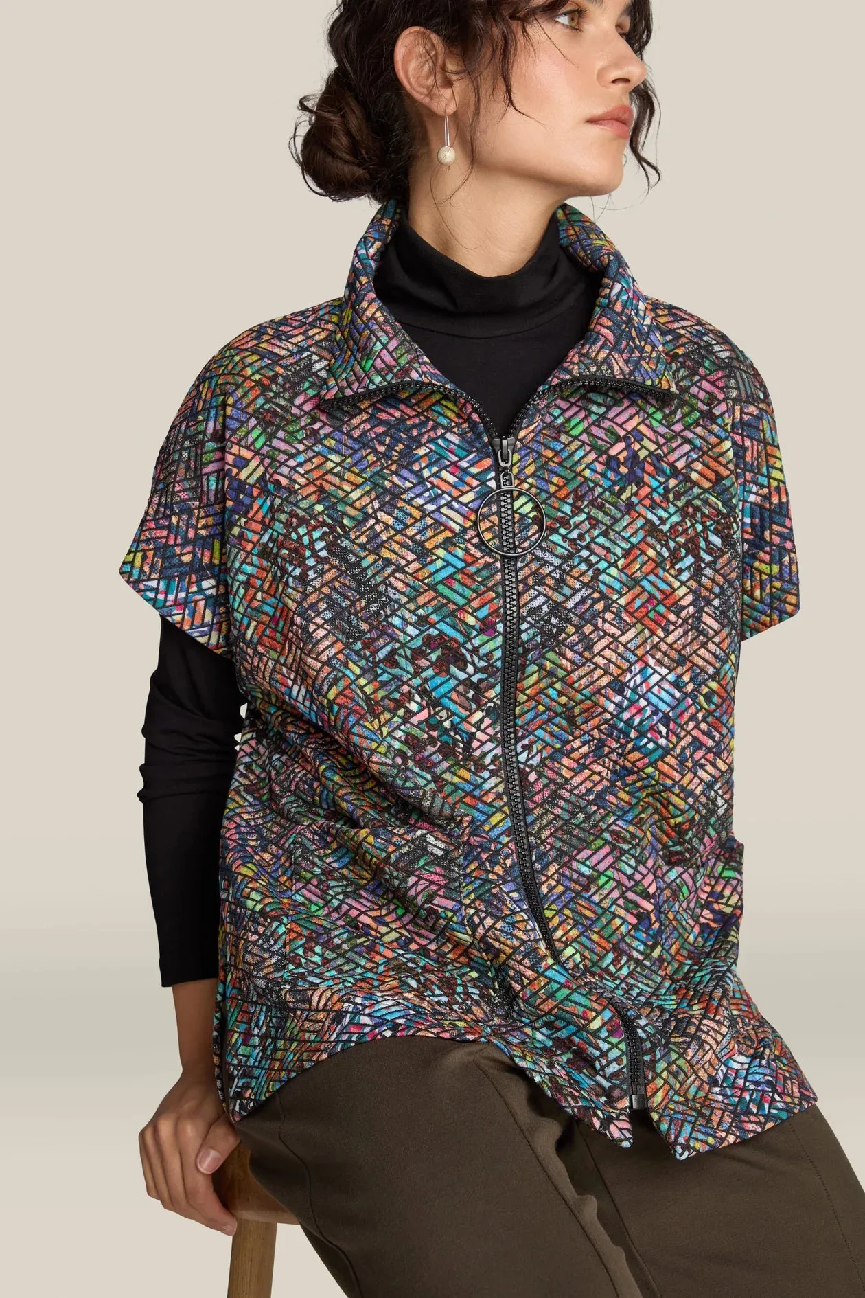 Diamond Jacquard Jacket - Multi