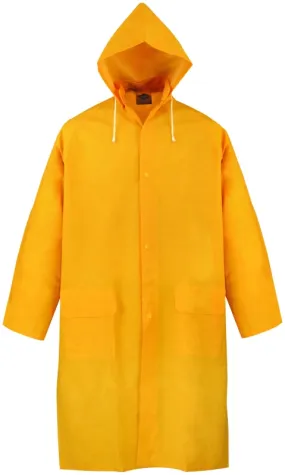 Diamondback PY-800XXL Raincoat, 2XL, Polyester/PVC, Yellow, Comfortable Corduroy Collar, Double Fly Snap Closure, Knee :EA: QUANTITY: 1