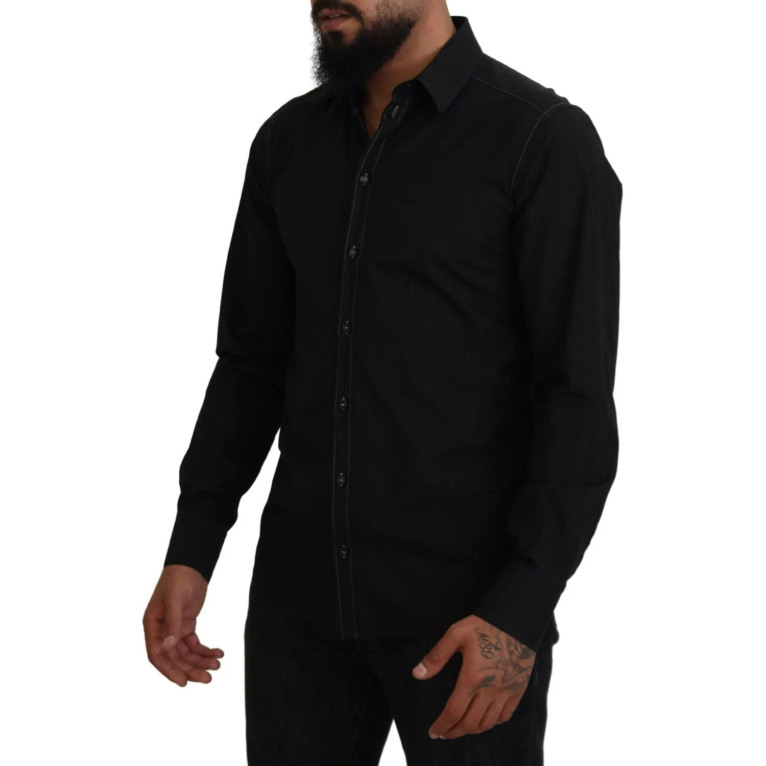 Dolce & Gabbana Elegant Black Formal Cotton Shirt