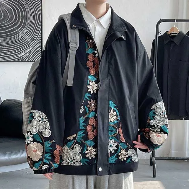 Embroidery Harajuku Bomber Jacket