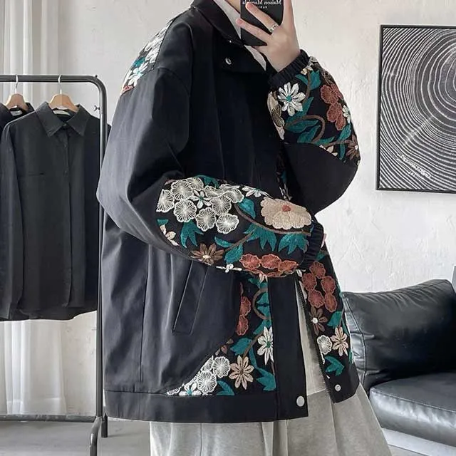 Embroidery Harajuku Bomber Jacket