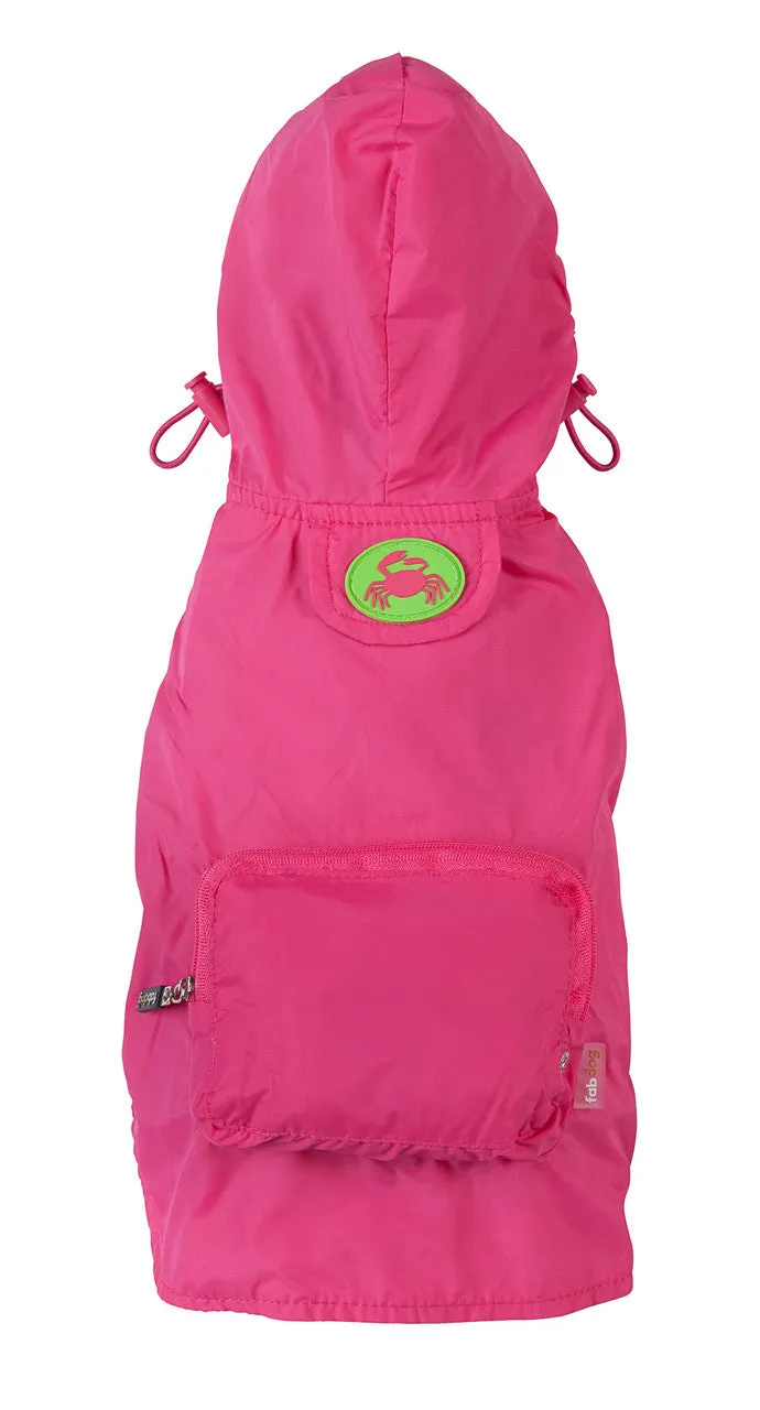 Fabdog Crab Raincoat - Hot Pink