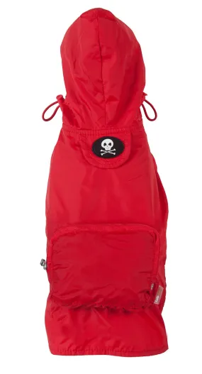 Fabdog Skull Raincoat - Red