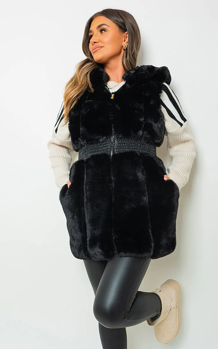 Faux Fur Zip Up Gilet