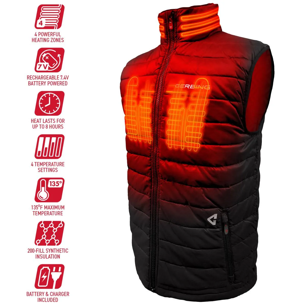 Gerbing 7V Men's Khione Puffer Heated Vest 2.0