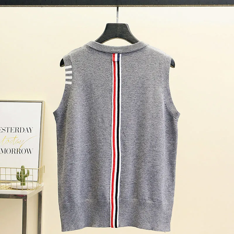 Harajuku Lil Button Stripe Sweater Vest