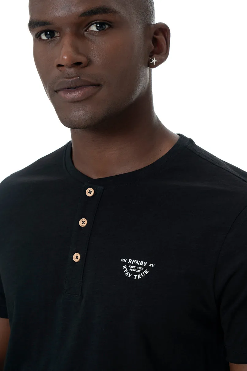 Henley T-Shirt _ 146764 _ Black