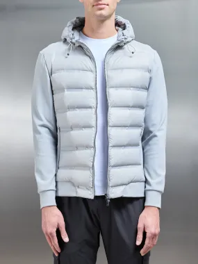 Hybrid Puffer Jacket in Mid Grey