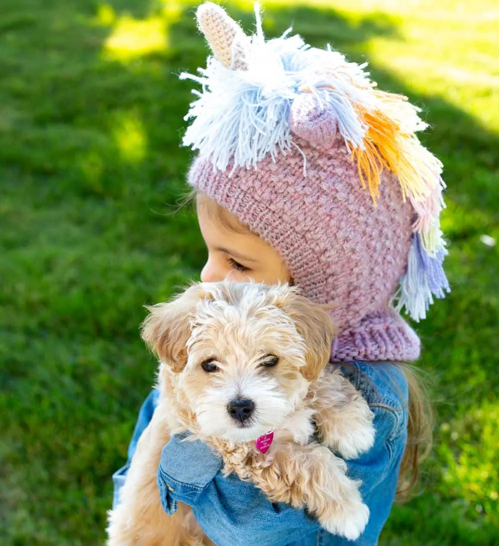 Kids Animal Hood - Warm Hat/Neckwarmer Combo