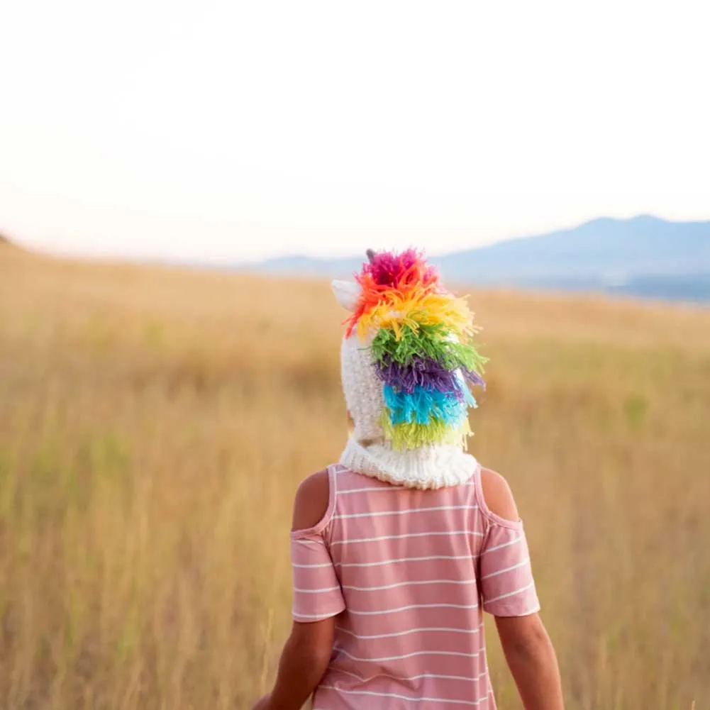 Kids Animal Hood - Warm Hat/Neckwarmer Combo