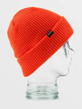 Kids Youth Lined Beanie - Orange Shock