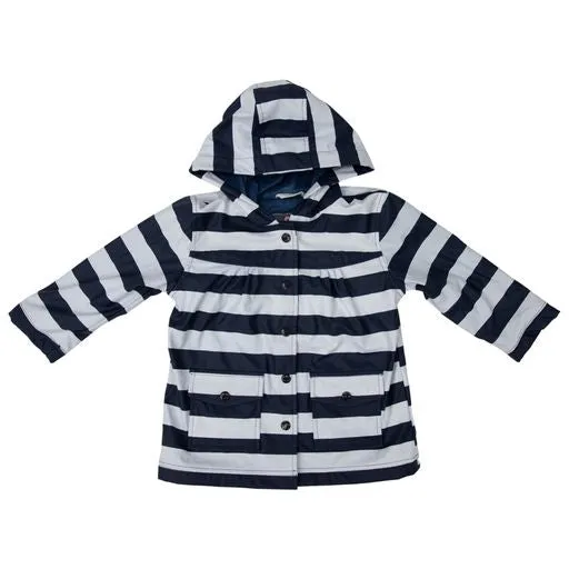 Korango - Navy and White Stripe Raincoat