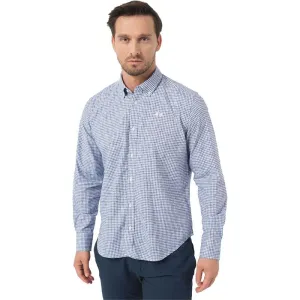 La Martina Elegant Checkered Cotton Shirt with Embroidered Logo