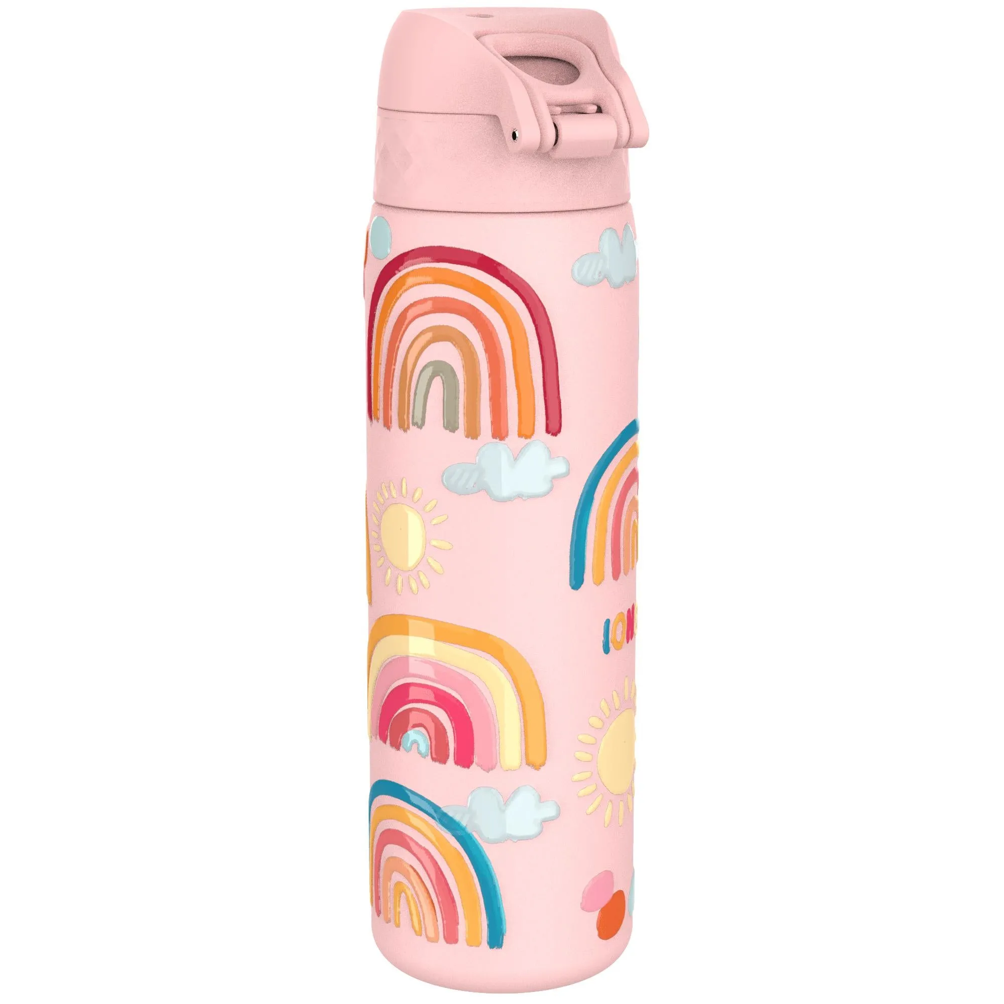 Leak Proof Slim Thermal Steel Water Bottle, Insulated, Rainbows, 500ml (17oz)