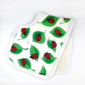 Lucky Ladybugs Organic Cotton Burp Cloth - Nature Baby Gift