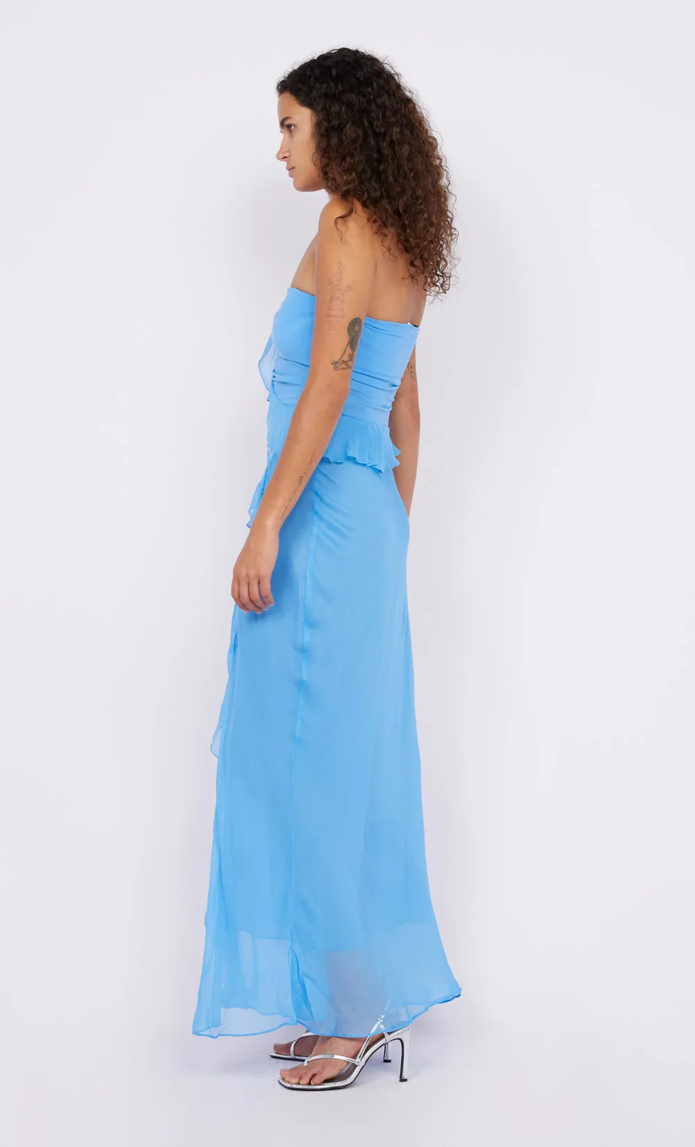 MARESCA STRAPLESS DRESS - AZURE