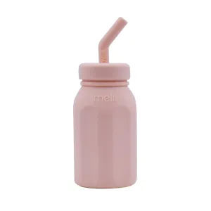 Melii Luxe Silicone Straw Bottle - Pink