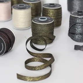 Metallic Woven Cotton Ribbon Spool