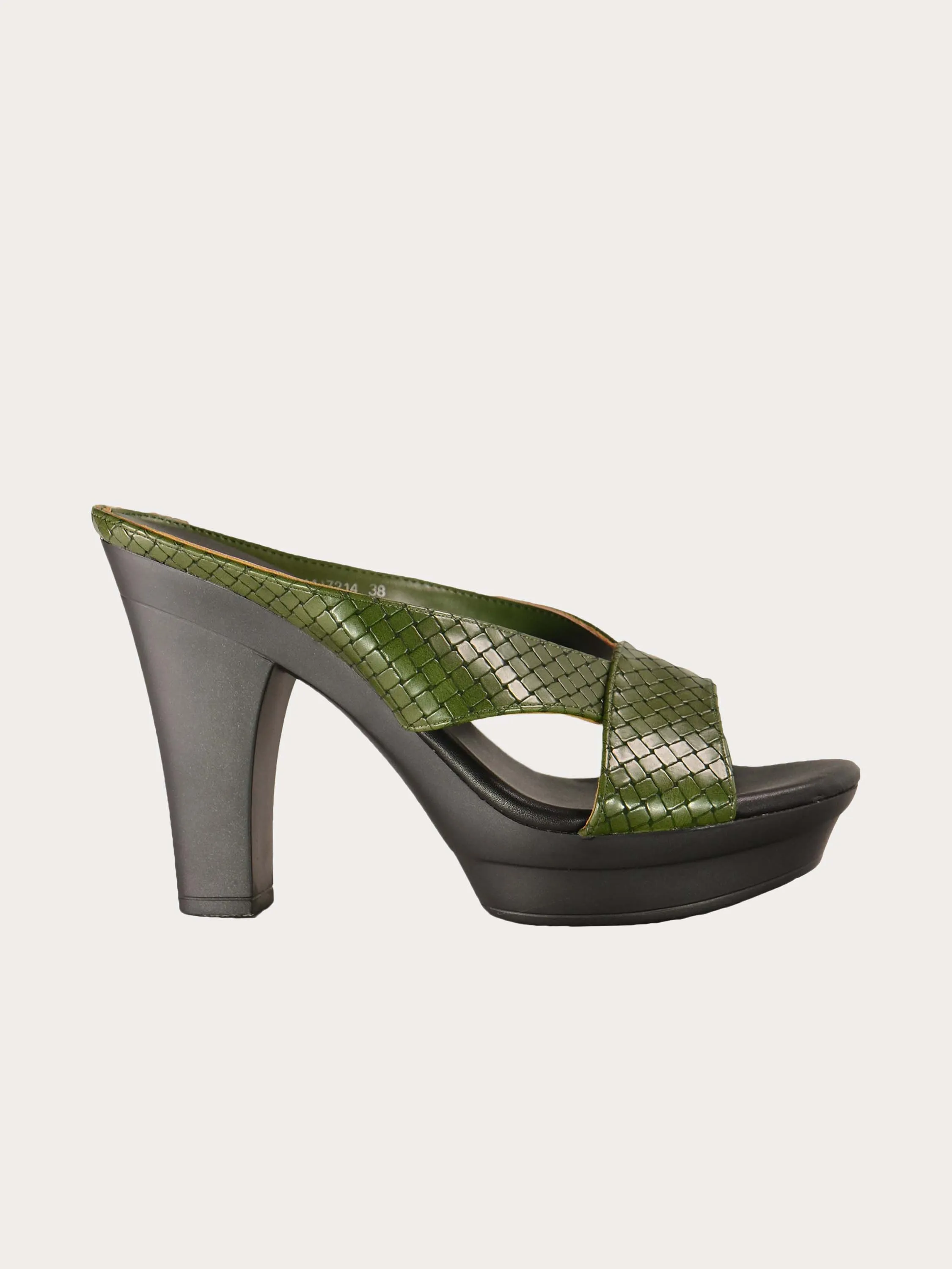 Michelle Morgan 414A7214 Checkered Heeled Sandals