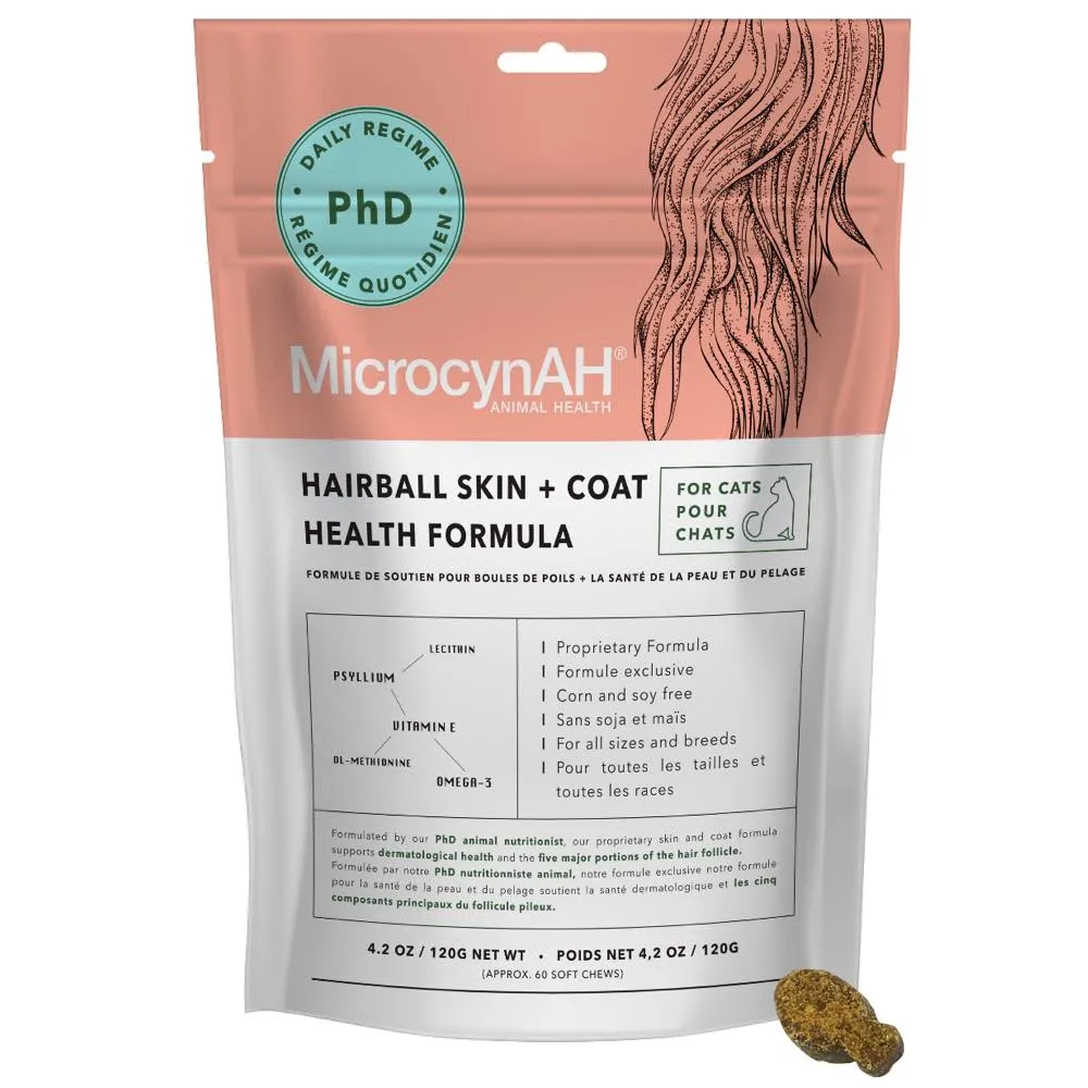 MicrocynAH Hairball Skin   Coat Formula Cat Treats 120g