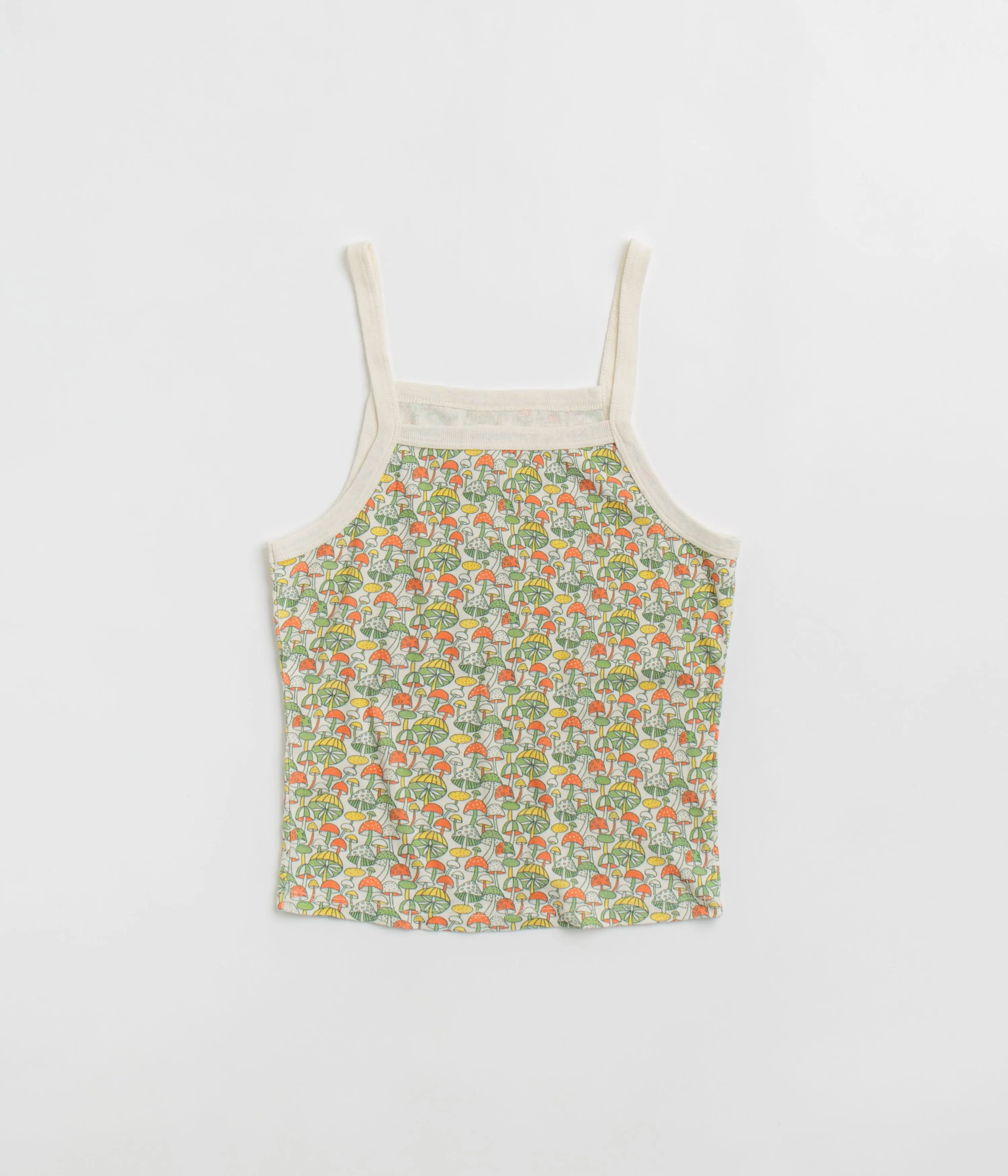 Mollusk Womens Ringer Vest - Green Mushroom