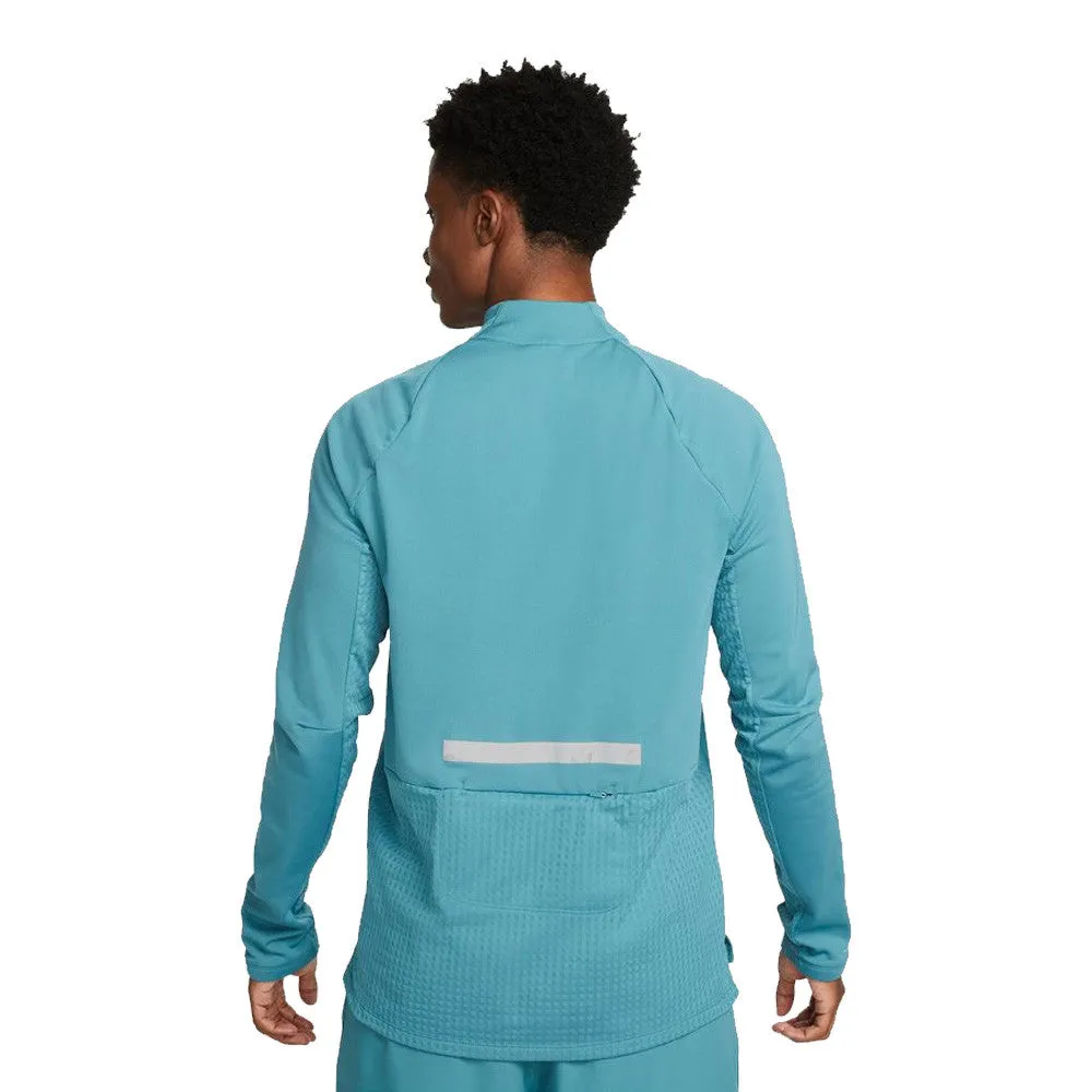 Nike Dri-Fit Therma Run Division Element Half Zip - Cyan Blue