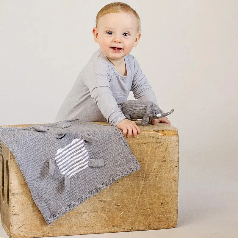 Organic Baby  Elephant Blanket.