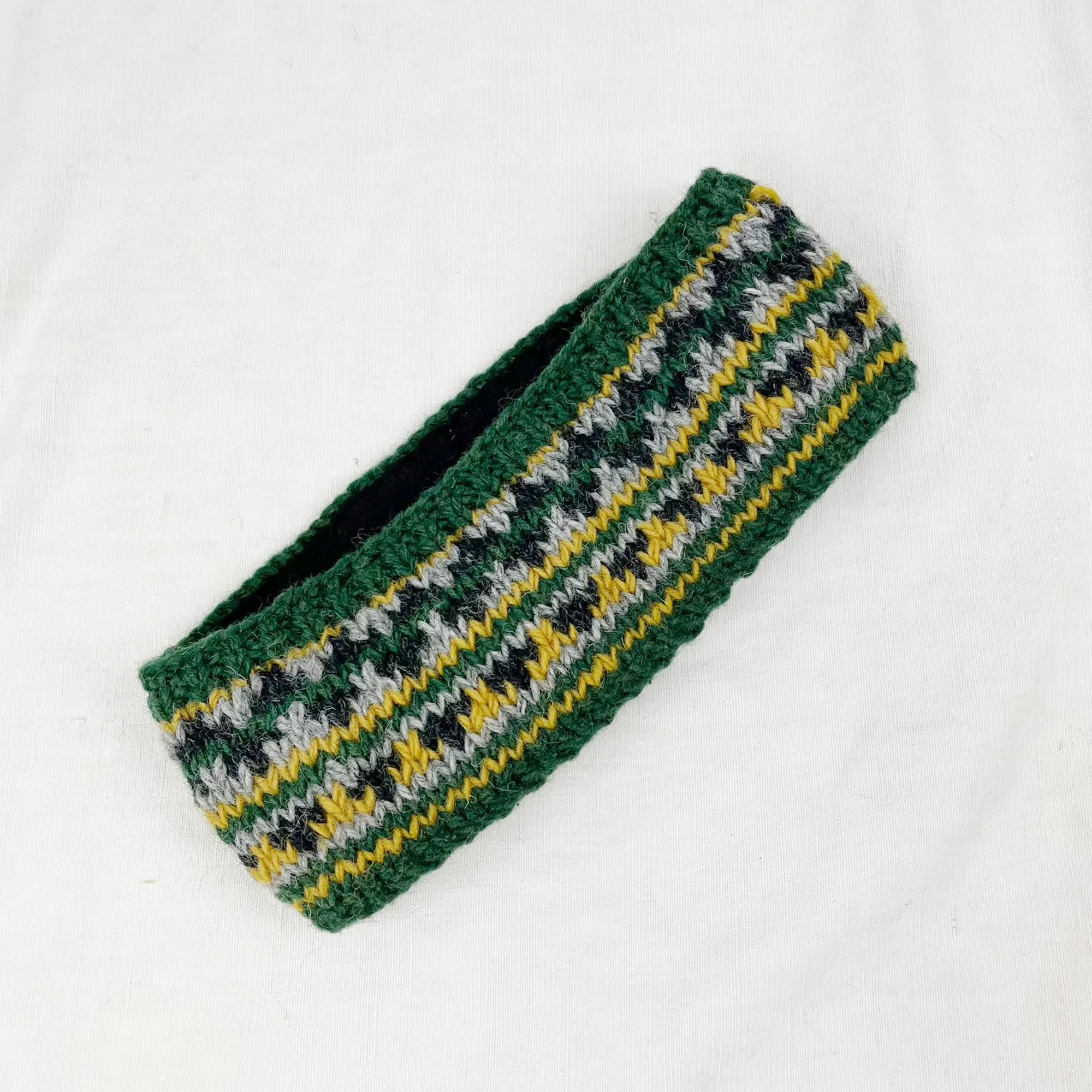 PESHA Fair Isle Knit Wool Lined Earwarmer Headband