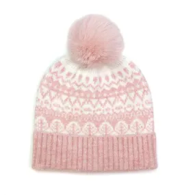 Pom Pink Fair Bobble Hat